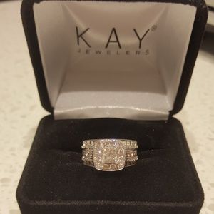 Now Forever Kay Jewelers Jewelry 75 Center Princess Cut 5 Engagement 2ct Total Poshmark